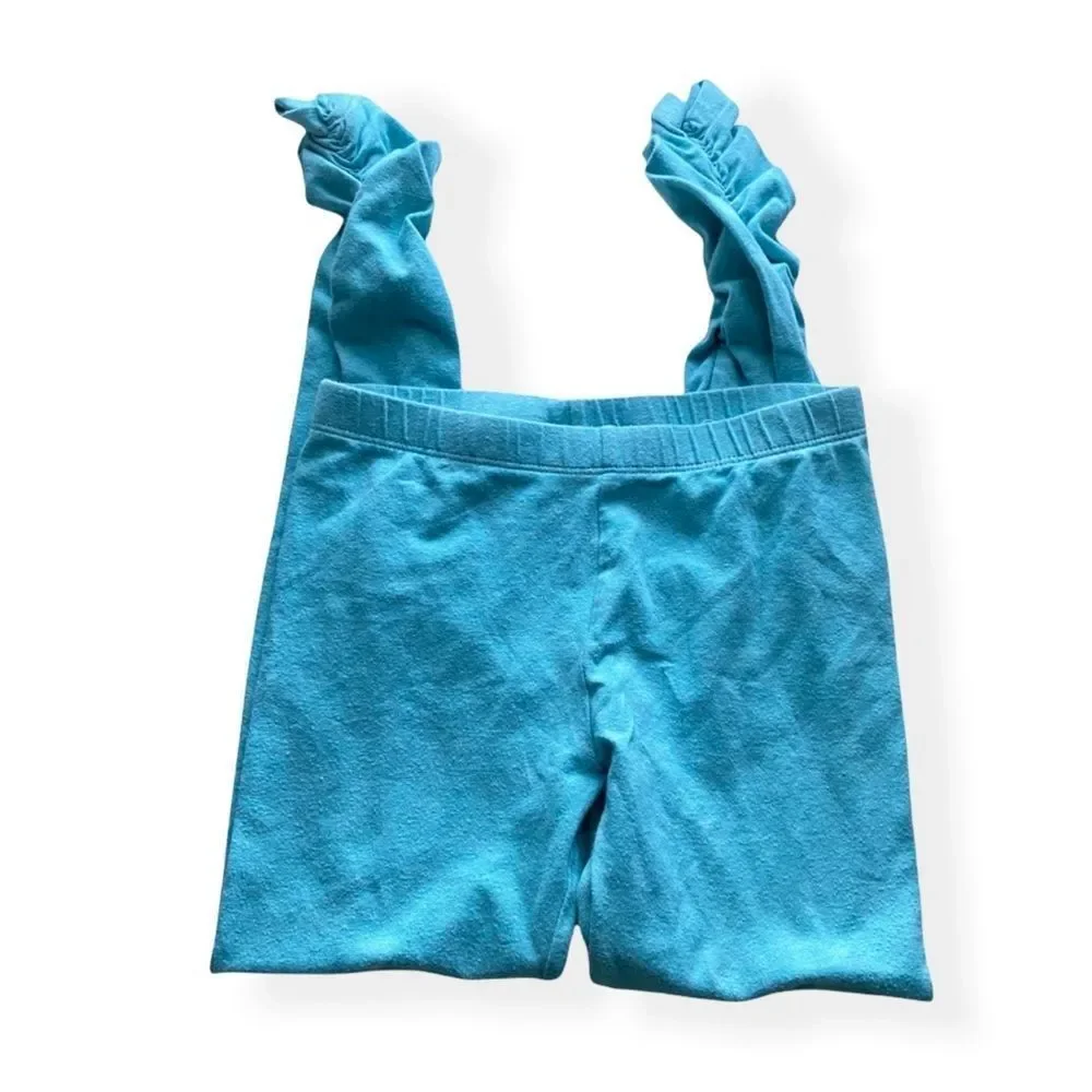 GYMBOREE Kids Aqua Blue Scrunched Bottom Leggings